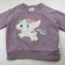 Load image into Gallery viewer, Girls HUX, fleece lined sweater / jumper, unicorn, GUC, size 3,  