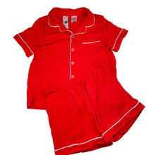 Load image into Gallery viewer, Girls KID, red soft feel pyjama top &amp; shorts, EUC, size 7,  
