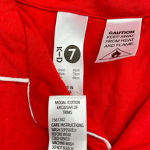 Load image into Gallery viewer, Girls KID, red soft feel pyjama top &amp; shorts, EUC, size 7,  