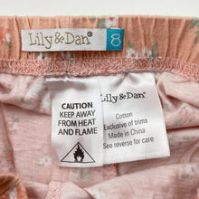 Load image into Gallery viewer, Girls Lily &amp; Dan, floral cotton pyjama top &amp; shorts, GUC, size 8,  