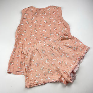 Girls Lily & Dan, floral cotton pyjama top & shorts, GUC, size 8,  
