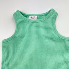 Load image into Gallery viewer, Girls Seed, green ribbed sleeveless top, GUC, size 3,  