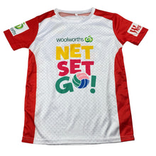 Load image into Gallery viewer, Girls Netball, NET SET GO sports / activewear top, EUC, size 8,  