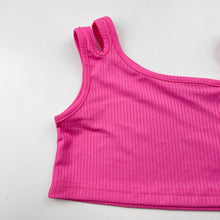Load image into Gallery viewer, Girls SHEIN, pink stretchy cropped top, EUC, size 4,  