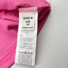 Load image into Gallery viewer, Girls SHEIN, pink stretchy cropped top, EUC, size 4,  