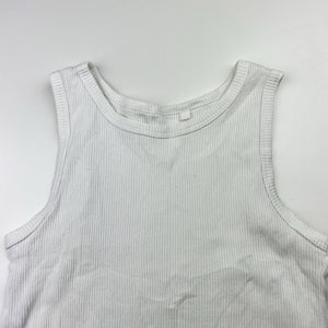 Girls Anko, white ribbed sleeveless top, FUC, size 12,  
