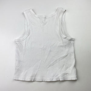 Girls Anko, white ribbed sleeveless top, FUC, size 12,  