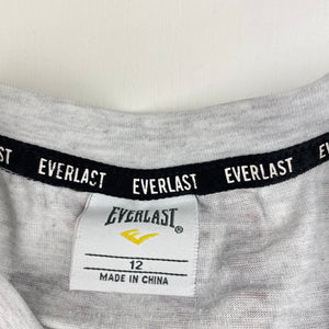 Girls Everlast, grey marle cropped tee / top, FUC, size 12,  