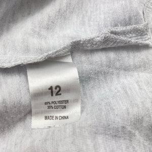Girls Everlast, grey marle cropped tee / top, FUC, size 12,  