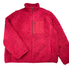 Load image into Gallery viewer, Unisex Uniqlo, red fleece zip up sweater, EUC, size 11-12,  