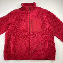 Load image into Gallery viewer, Unisex Uniqlo, red fleece zip up sweater, EUC, size 11-12,  