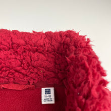 Load image into Gallery viewer, Unisex Uniqlo, red fleece zip up sweater, EUC, size 11-12,  