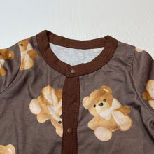 Load image into Gallery viewer, Unisex Kiki, lightweight coverall / romper, teddy bears, EUC, size 0,  