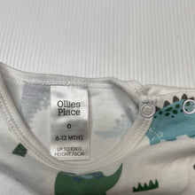 Load image into Gallery viewer, Boys Ollie's Place, cotton bodysuit / romper, dinosaurs, FUC, size 0,  