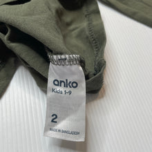 Load image into Gallery viewer, Boys Anko, khaki cotton long sleeve tee / top, GUC, size 2,  