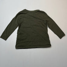 Load image into Gallery viewer, Boys Anko, khaki cotton long sleeve tee / top, GUC, size 2,  