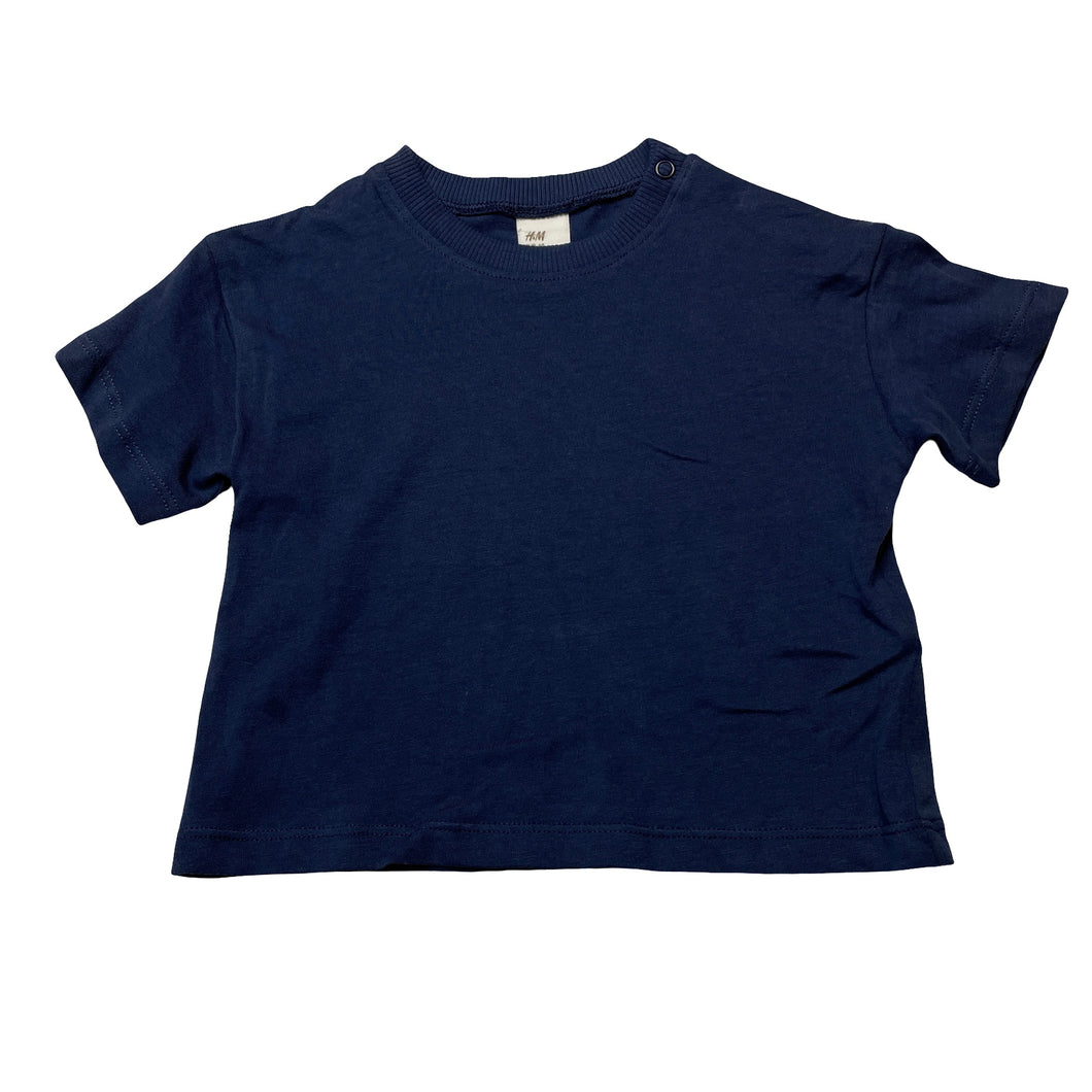 Boys H&M, navy cotton tee / top, EUC, size 00,  