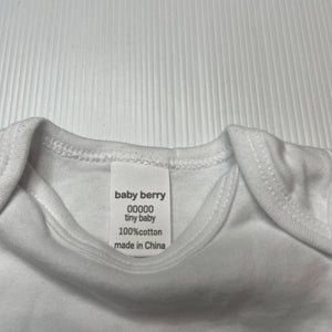 Unisex Baby Berry, soft cotton bodysuit / romper, EUC, size 00000,  