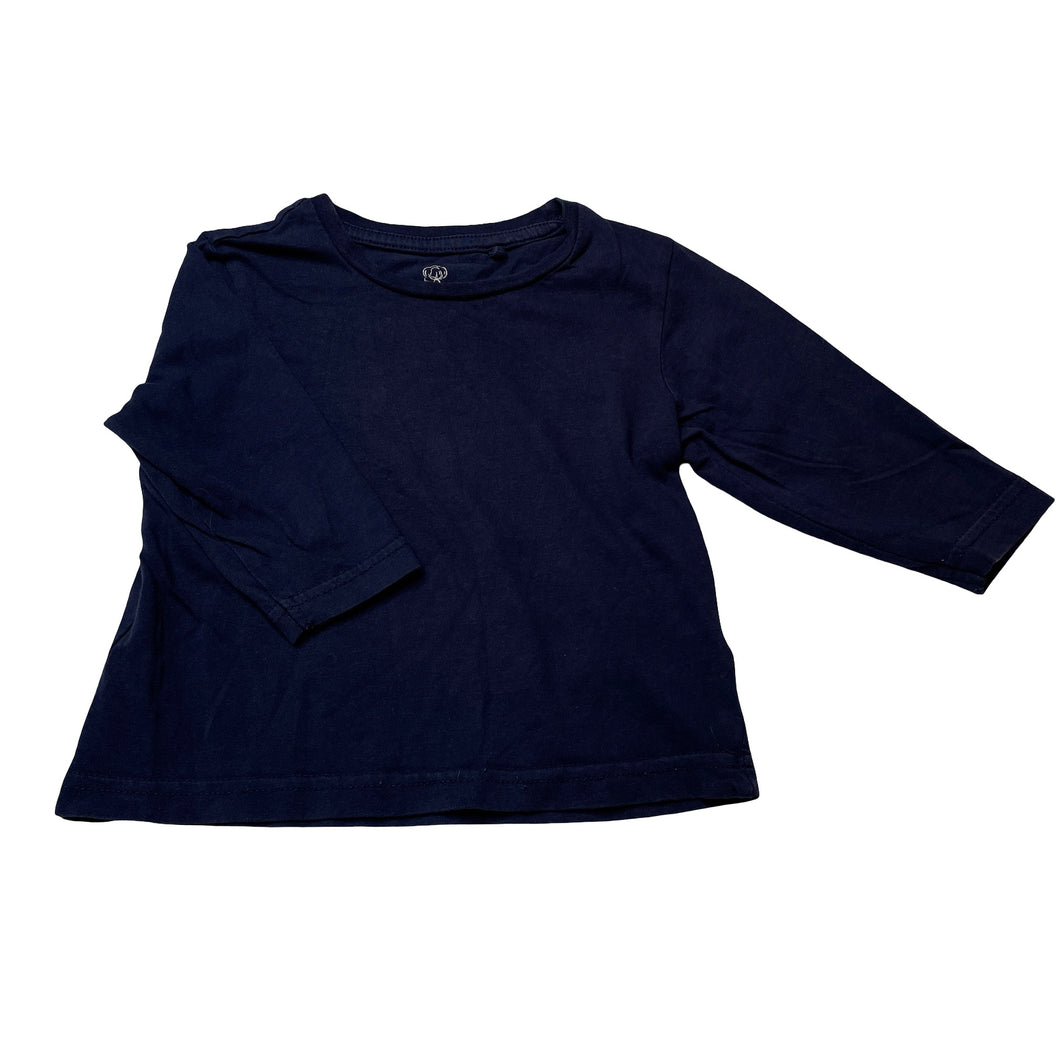 Unisex Favourites, navy organic cotton long sleeve top, GUC, size 1,  