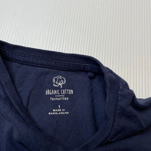 Load image into Gallery viewer, Unisex Favourites, navy organic cotton long sleeve top, GUC, size 1,  