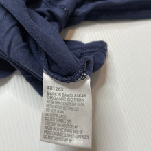 Load image into Gallery viewer, Unisex Favourites, navy organic cotton long sleeve top, GUC, size 1,  