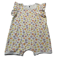 Load image into Gallery viewer, Girls Dymples, floral cotton romper, EUC, size 1,  