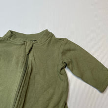 Load image into Gallery viewer, Unisex Anko, soft feel organic cotton zip coverall / romper, GUC, size 0000,  