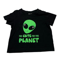 Load image into Gallery viewer, Unisex Baby Berry, black cotton tee / top, FUC, size 1,  