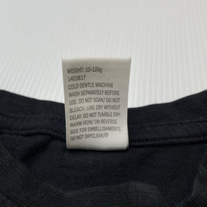 Unisex Baby Berry, black cotton tee / top, FUC, size 1,  