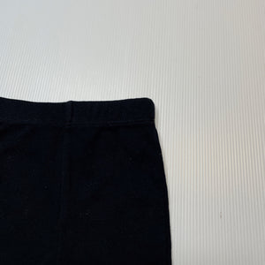 Unisex Dymples, black cotton leggings / bottoms, GUC, size 000,  