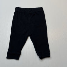 Load image into Gallery viewer, Unisex Dymples, black cotton leggings / bottoms, GUC, size 000,  