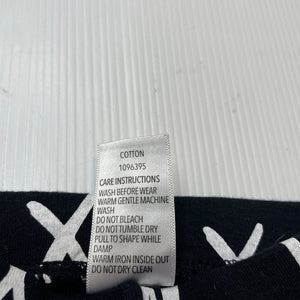 Unisex Dymples, black & white cotton leggings / bottoms, GUC, size 000,  