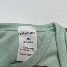Load image into Gallery viewer, Unisex Baby Berry, cotton bodysuit / romper, bears, EUC, size 000,  