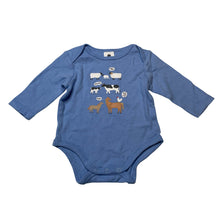 Load image into Gallery viewer, Unisex Dymples, organic cotton bodysuit / romper, farm animals, EUC, size 000,  