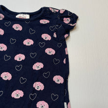 Load image into Gallery viewer, Girls Sprout, navy cotton tee / top, dogs, GUC, size 00,  