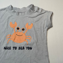 Load image into Gallery viewer, Unisex Baby Berry, cotton tee / top, crab, EUC, size 1,  