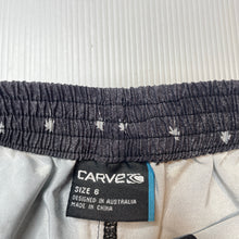 Load image into Gallery viewer, Boys CARVE, lightweight stretch board shorts, elasticated, GUC, size 6,  