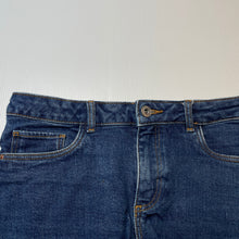 Load image into Gallery viewer, Girls Zara, blue stretch denim shorts, adjustable, GUC, size 11-12,  