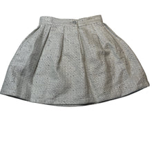 Load image into Gallery viewer, Girls Child by Petals Ink, Designer lined woven silver skirt, L: 40.5cm, W: 30.5cm across, EUC, size 10,  