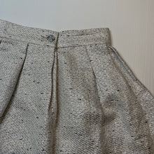 Load image into Gallery viewer, Girls Child by Petals Ink, Designer lined woven silver skirt, L: 40.5cm, W: 30.5cm across, EUC, size 10,  