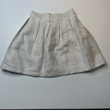 Load image into Gallery viewer, Girls Child by Petals Ink, Designer lined woven silver skirt, L: 40.5cm, W: 30.5cm across, EUC, size 10,  