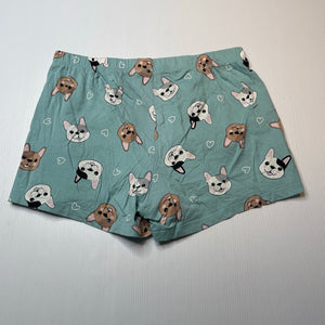 Girls Anko, cotton pyjama shorts, dogs, EUC, size 14,  