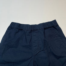 Load image into Gallery viewer, Boys Uniqlo, navy cotton shorts, elasticated, EUC, size 5-6,  