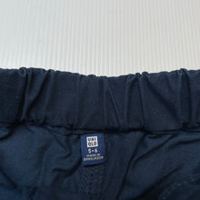 Load image into Gallery viewer, Boys Uniqlo, navy cotton shorts, elasticated, EUC, size 5-6,  