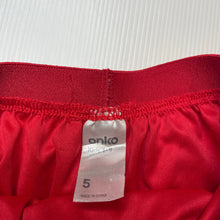 Load image into Gallery viewer, Girls Anko, lined red tulle &amp; gold glitter skirt, elasticated, L: 30cm, FUC, size 5,  