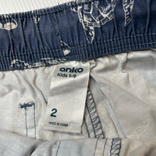 Load image into Gallery viewer, Boys Anko, cotton blend lightweight board shorts, FUC, size 2,  