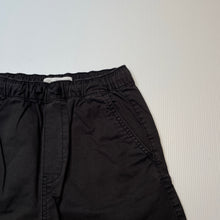 Load image into Gallery viewer, Boys Zara, black stretch cotton shorts, elasticated, GUC, size 7,  