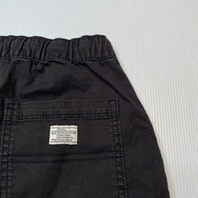Load image into Gallery viewer, Boys Zara, black stretch cotton shorts, elasticated, GUC, size 7,  