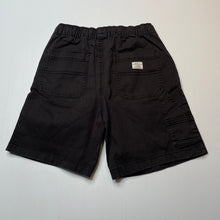 Load image into Gallery viewer, Boys Zara, black stretch cotton shorts, elasticated, GUC, size 7,  