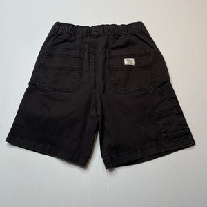 Boys Zara, black stretch cotton shorts, elasticated, GUC, size 7,  